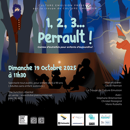 1, 2, 3 PERRAULT at The Junction in Dubai – Shows and Theatrical Plays KohK.com Special Offers, Deals & Discounts in Netherlands, Poland, Hungary, Denmark, Sweden, Latvia