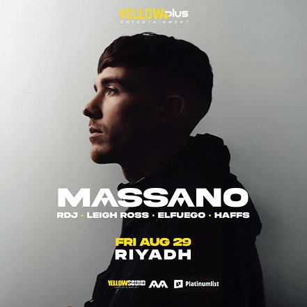 Yellowplus Presents Massano Live in Riyadh – Nightlife KohK.com Special Offers, Deals & Discounts in Netherlands, Poland, Hungary, Denmark, Sweden, Latvia