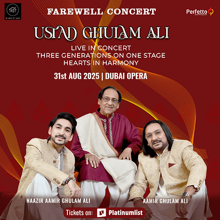 Ustad Ghulam Ali – Farewell Concert : Hearts in Harmony at Dubai Opera – Desi Events KohK.com Special Offers, Deals & Discounts in Netherlands, Poland, Hungary, Denmark, Sweden, Latvia