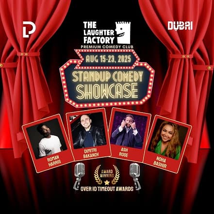 The Laughter Factory August 2025 in Dubai and Abu Dhabi – Comedy Events KohK.com Special Offers, Deals & Discounts in Netherlands, Poland, Hungary, Denmark, Sweden, Latvia