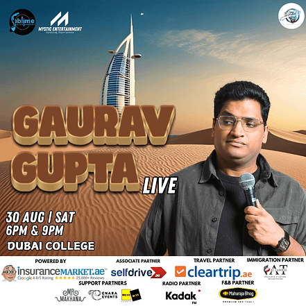Gaurav Gupta Live in Dubai 2025 – Comedy Events KohK.com Special Offers, Deals & Discounts in Netherlands, Poland, Hungary, Denmark, Sweden, Latvia