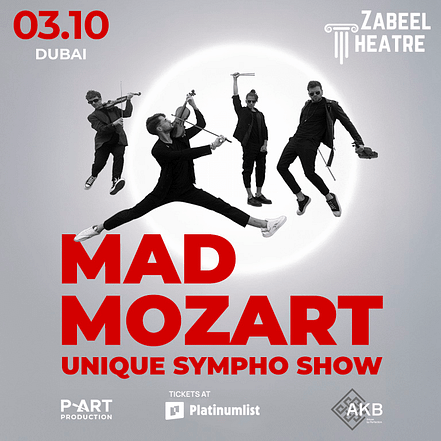 Mad Mozart: Unique Sympho Show at Zabeel Theatre in Dubai – Concerts KohK.com Special Offers, Deals & Discounts in Netherlands, Poland, Hungary, Denmark, Sweden, Latvia