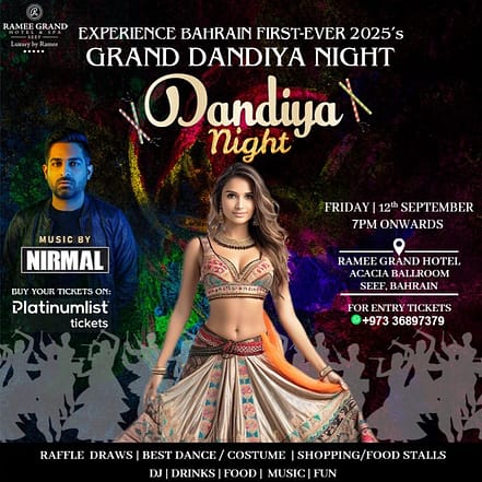 Grand Dandiya Night Bahrain – Desi Events KohK.com Special Offers, Deals & Discounts in Netherlands, Poland, Hungary, Denmark, Sweden, Latvia