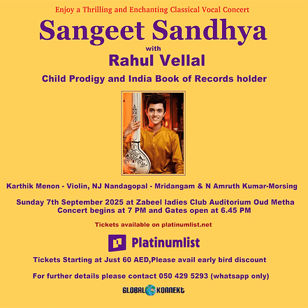 Sangeet Sandhya with Rahul Vellal Live in Dubai – Concerts KohK.com Special Offers, Deals & Discounts in Netherlands, Poland, Hungary, Denmark, Sweden, Latvia