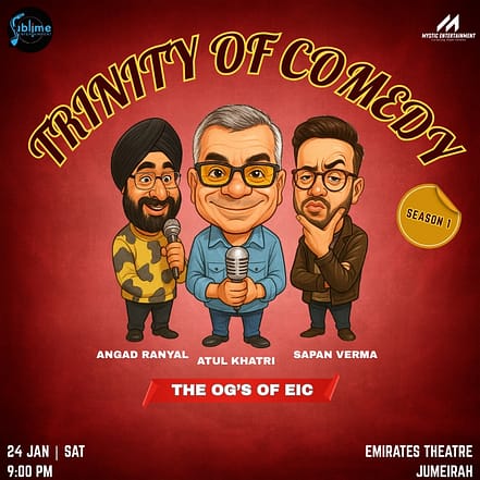 Trinity of Comedy- Season 1 ft. Atul Khatri, Sapan Verma and Angad Ranyal in Dubai – Comedy Events KohK.com Special Offers, Deals & Discounts in Netherlands, Poland, Hungary, Denmark, Sweden, Latvia