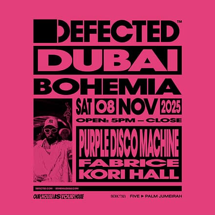 Defected with Purple Disco Machine, Fabrice & Kori Hall in Dubai – Nightlife KohK.com Special Offers, Deals & Discounts in Netherlands, Poland, Hungary, Denmark, Sweden, Latvia