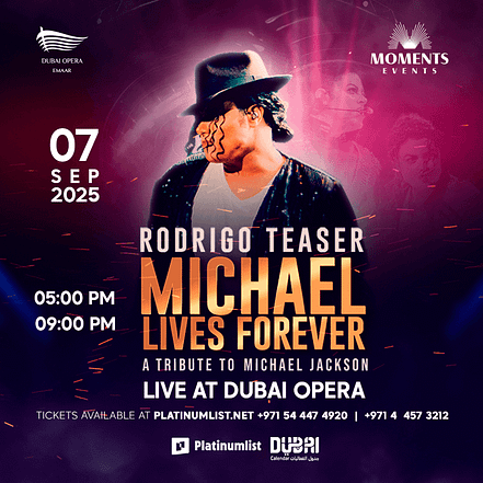 Michael Lives Forever by Rodrigo Teaser – A Tribute to Michael Jackson in Dubai Opera – Concerts KohK.com Special Offers, Deals & Discounts in Netherlands, Poland, Hungary, Denmark, Sweden, Latvia