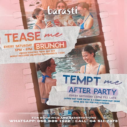 Tease Me – A Sunset Pool Brunch & After Party at Barasti in Dubai – Nightlife KohK.com Special Offers, Deals & Discounts in Netherlands, Poland, Hungary, Denmark, Sweden, Latvia