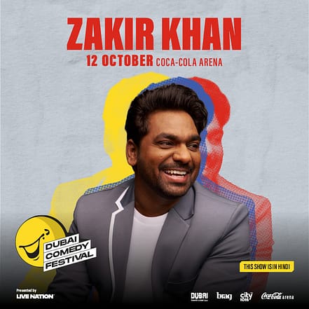Zakir Khan Live at Coca-Cola Arena | Dubai Comedy Festival 2025 – Shows and Theatrical Plays KohK.com Special Offers, Deals & Discounts in Netherlands, Poland, Hungary, Denmark, Sweden, Latvia